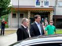 Predseda parlamentu Pavol Paška a starosta obce Hradište Pavol Kubačka Predseda parlamentu Pavol Paška a starosta obce Hradište Pavol Kubačka